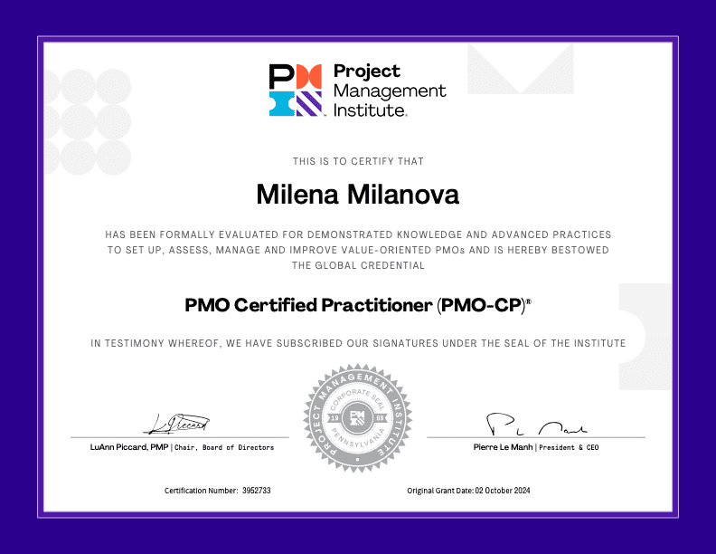 PMO-CP Certfication